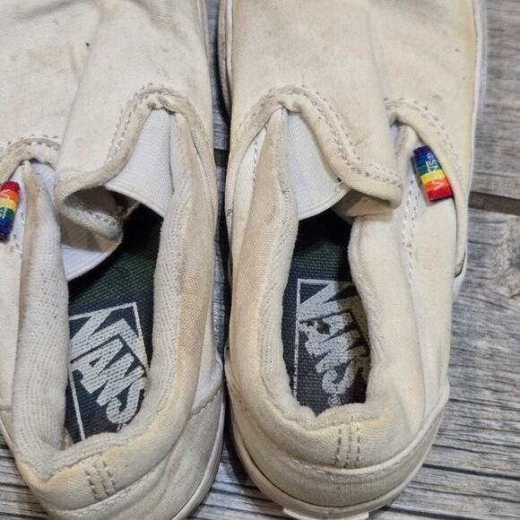 Vans Off the Wall Rainbow Pride Slip-On Loafers, Child's 10 - Picture 4 of 6